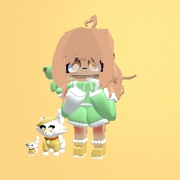 Very cute look (I made it so you could get it with hair And with the cat family)