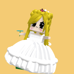 Beautiful Bride with a blue flower!