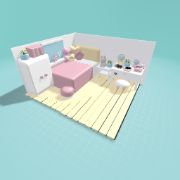 Pastel pink bedroom