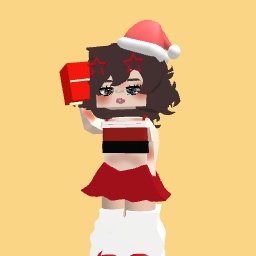 Christmas girl red