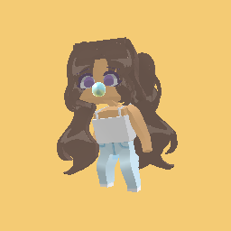 Cute bubble gum girl