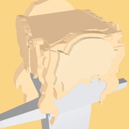 Cute blonde fluffy ponytail hair