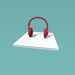 red headphone