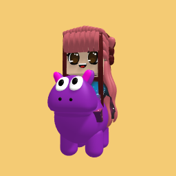 A girl and her hippo