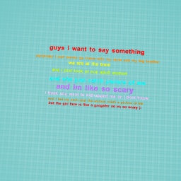 guys im really really scared