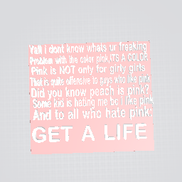 STOP HATING ON THE COLOR PINK!
