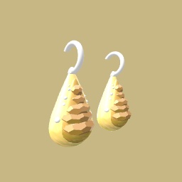 Gold caramel earrings