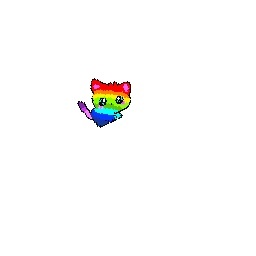 A rainbow cat