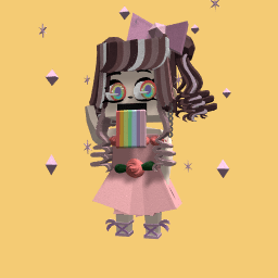 Cute rainbow girl