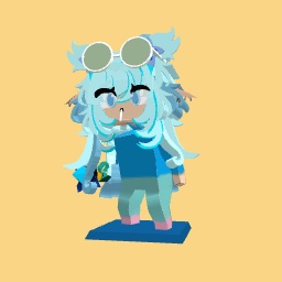Blue Anime Girl Cute