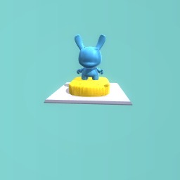 Blue bunny on boat