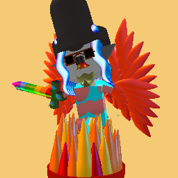 The rocking rainbow character