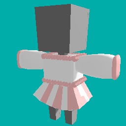 Winter pink ‘n’ white skirt