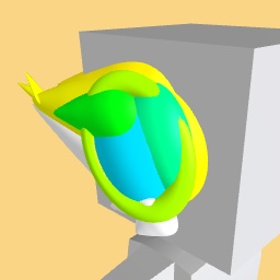 yellow/blue/green puppet dragon/animal ears