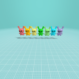 Rainbow bunny buddies