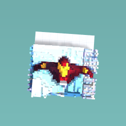 Iron Man pixelated