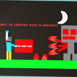 ROBOT VS CREEPER BOSS IN MINCRAFT