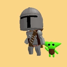 mandalorian with baby yoda