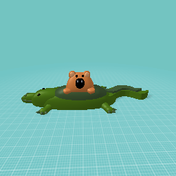 Capybara On Crocodile
