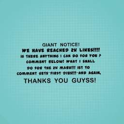 Giant NOTICE!