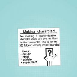 Im making a character