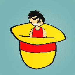 Luffy coming out of a Straw Hat :)
