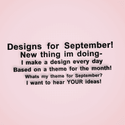 Ideas for September!