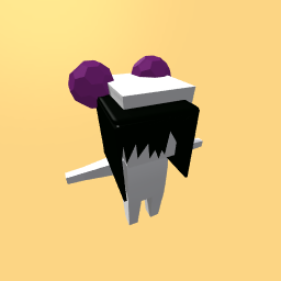 black & purpule hair