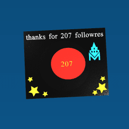 thanks for 207 followres