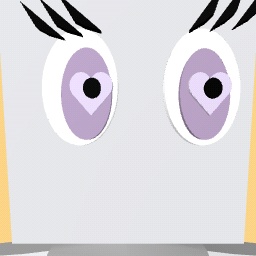 Spotty dreamy lilac eyes with heart