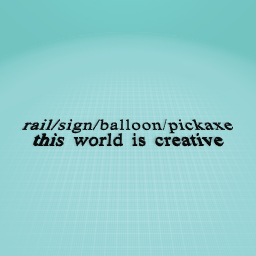 rail/sign/ballooon/pickaxe
