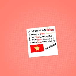 The plan when you go to Vietnam⭐️