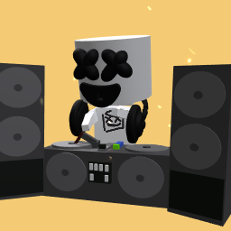 marshmello with marshmello clothing