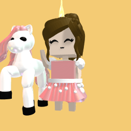 Pink unicorn outfit girl