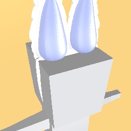 White and Blue Bunny Ears