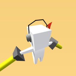 Headphoned devil with flight boosters