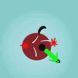 Worm in a apple
