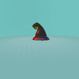 a rainbow witch hat