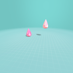 The flying cotton candy rain drops