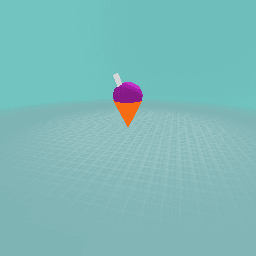 Ice cream with straw