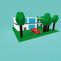 casa con coche fiat panda