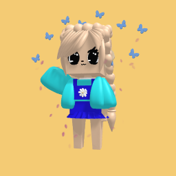 Cute Kawaii Girl (Blue)