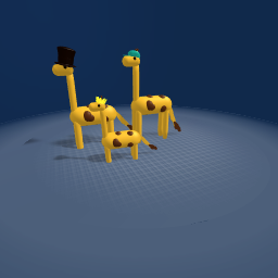 These giraffes love accecories!