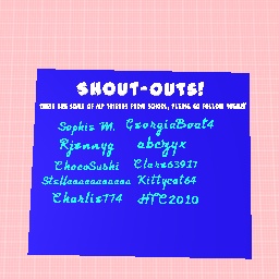 #ThisWeek’sShoutOuts!