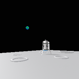 lunar capsule in space