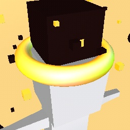 the gold and black hat