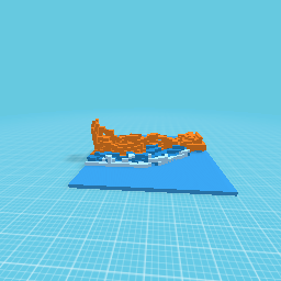 Waves crashing at a canyon