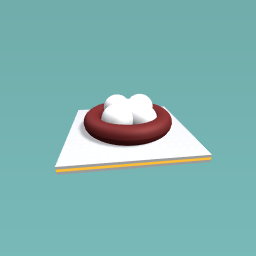 Nest with eggs in it