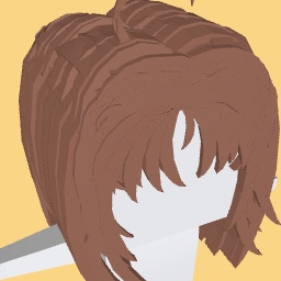 Windswept brown hair with heart