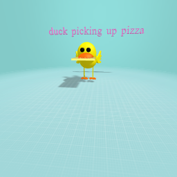 duck picking up pizza